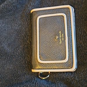 Small Kate spade wallet in black with light pink trim